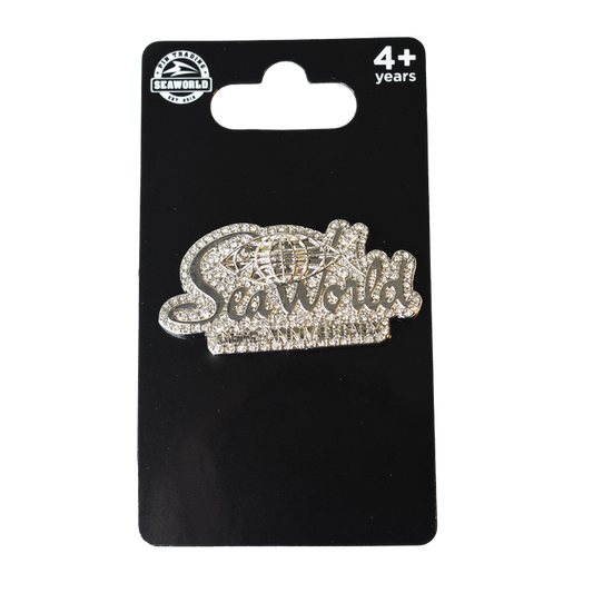 SeaWorld 60th Anniversary Silver Bling Pin