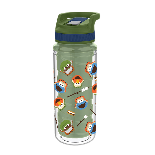 Sesame Street Camping Green Twist Bottle 16 Oz