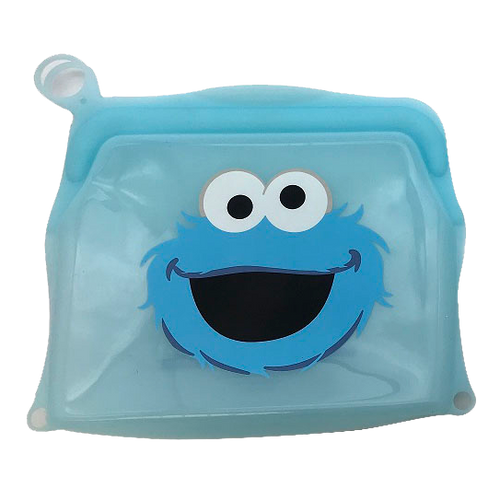 Sesame Street Cookie Monster Small Reusable Silicone Bag front