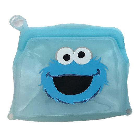 Sesame Street Cookie Monster Small Reusable Silicone Bag front