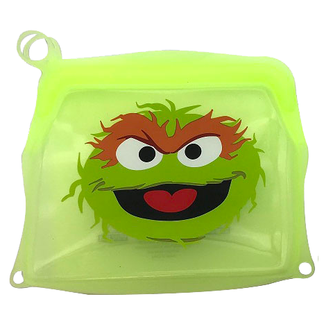 Sesame Street Oscar The Grouch Small Reusable Silicone Bag
