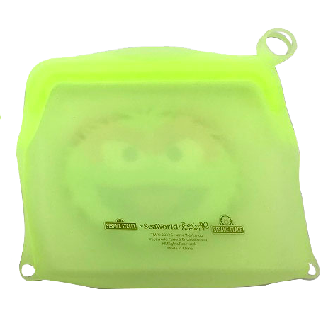Sesame Street Oscar The Grouch Small Reusable Silicone Bag bacl