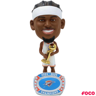 Shai Gilgeous-Alexander Oklahoma City Thunder 2025 NBA Champions Ring Base Bighead Bobblehead