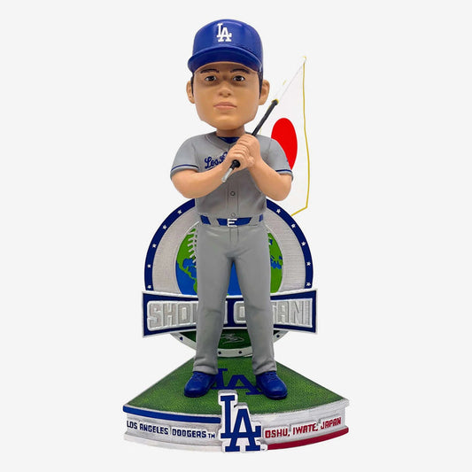 Shohei Ohtani Los Angeles Dodgers National Flag Away Jersey MLB Bobblehead