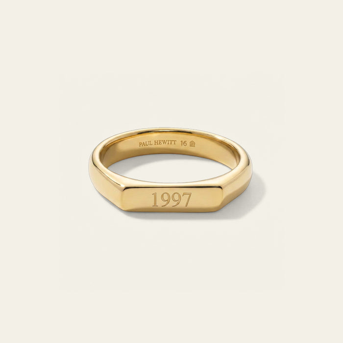 Slim Signet Ring Gold