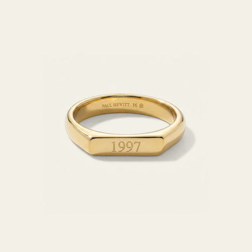 Slim Signet Ring Gold
