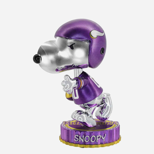 Snoopy Minnesota Vikings 2025 Peanuts Electroplated Bighead NFL Football Bobblehead