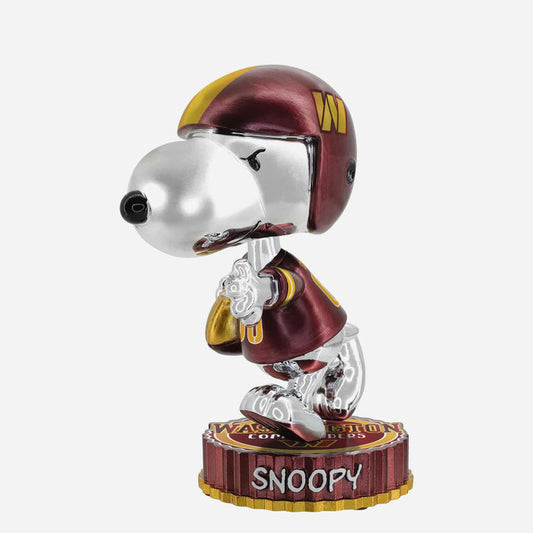 Snoopy Washington Commanders 2025 Peanuts Electroplated Bighead NFL Football Bobblehead