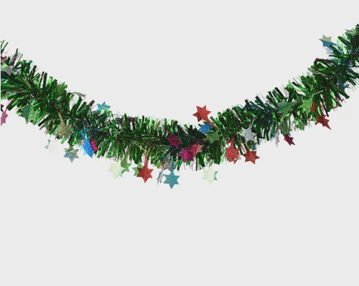 Star Detail Tinsel Garland