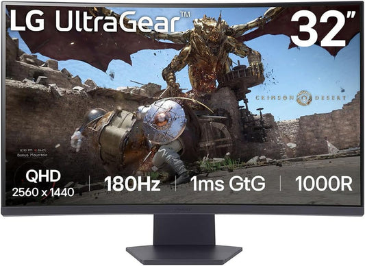 SUIRGE Gaming Monitor 32Inch Monitor QHD 1K, Pc Monitors VA Screen