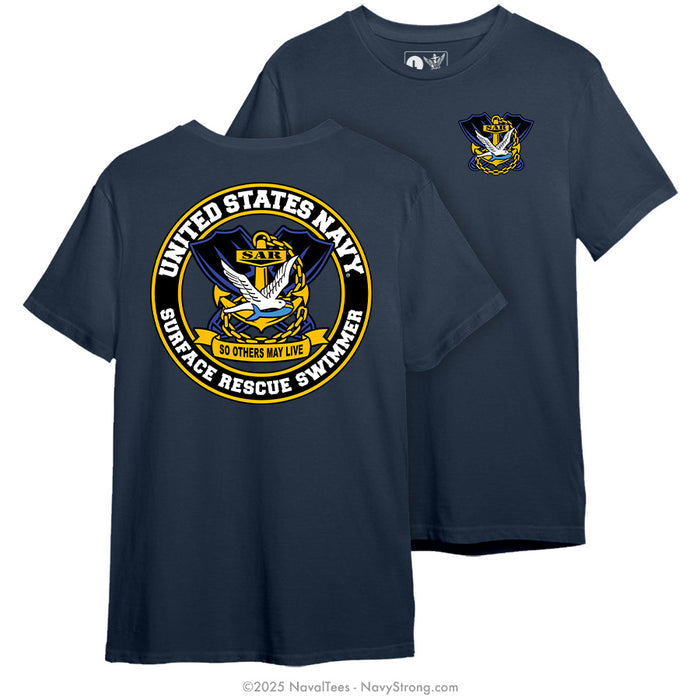 "Surface Rescue Swimmer" Tee | Navy