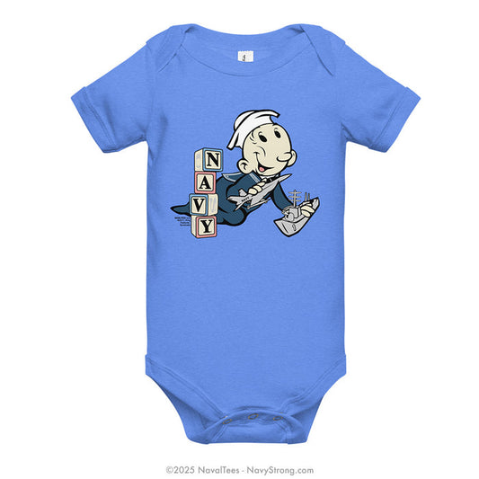 "Swee Pea Blocks" Onesie | Blue