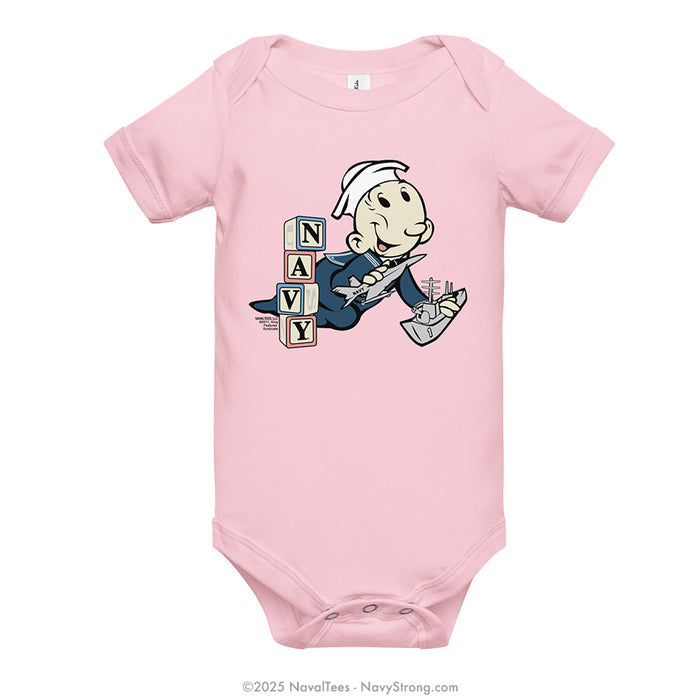 "Swee Pea Blocks" Onesie | Pink