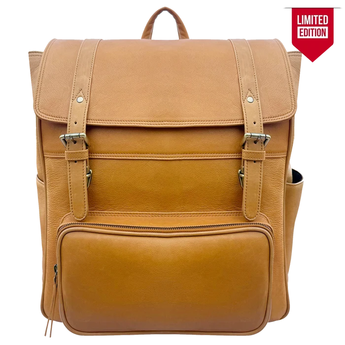 Tahoe Full-Grain Leather Backpack for Work & Travel | Laptop & Trolley Ready