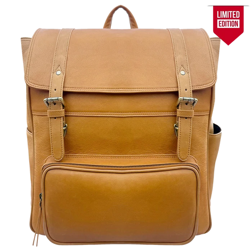 Tahoe Full-Grain Leather Backpack for Work & Travel | Laptop & Trolley Ready