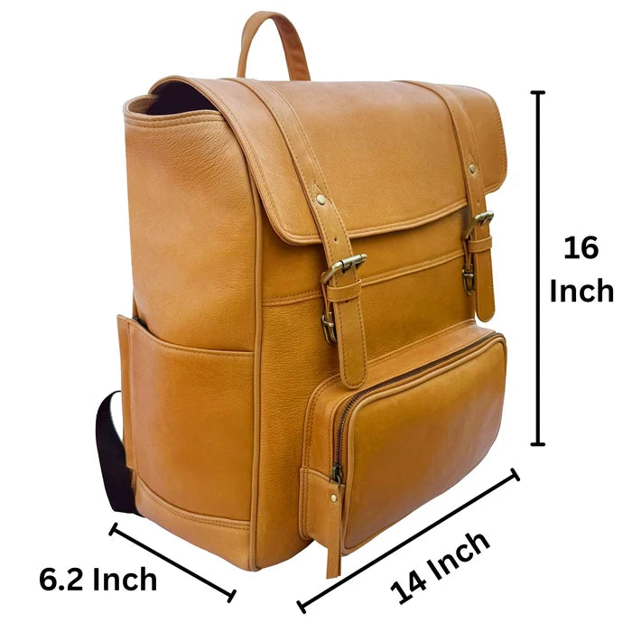 Tahoe Full-Grain Leather Backpack for Work & Travel | Laptop & Trolley Ready