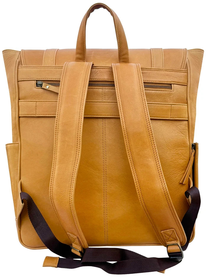 Tahoe Full-Grain Leather Backpack for Work & Travel | Laptop & Trolley Ready