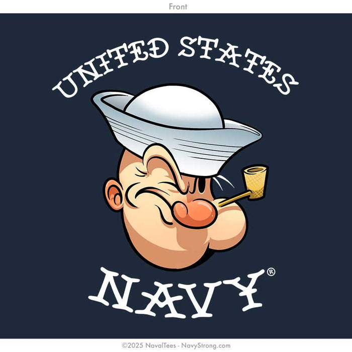 "Tattooed Popeye" Hooded Sweatshirt | Navy