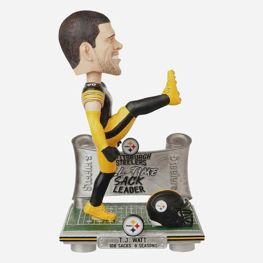 T.J. Watt Pittsburgh Steelers All-Time Sack Leader NFL Football Bobblehead