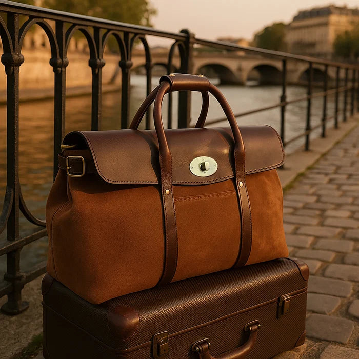 Tonic Suede Leather Duffle Bag: Luxury Weekend Travel Carry-on