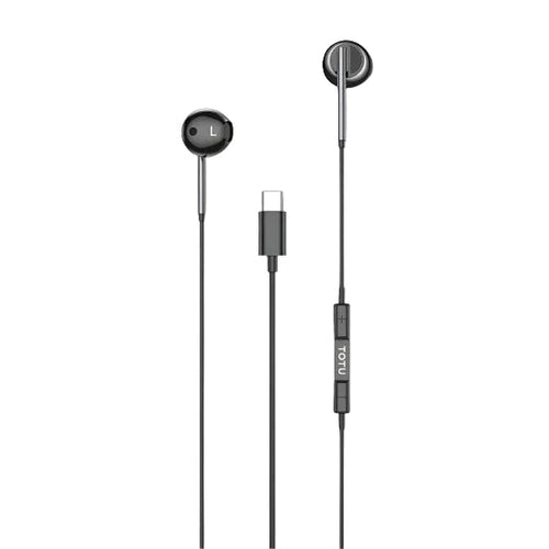 EP-1-T/TOTU Type-C wired headphones EP-1-T Type-C / Black / N/A