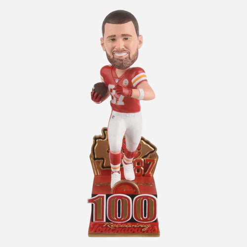 Travis Kelce Kansas City Chiefs 100 Career Touchdowns Milestone NFL Bobblehead