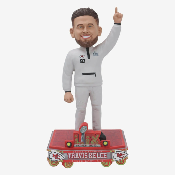 Travis Kelce Kansas City Chiefs Super Bowl LIX Outfit NFL Bobblehead