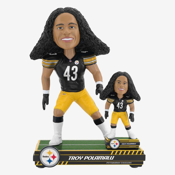 Troy Polamalu Pittsburgh Steelers Magnetized Bobble Dubblz NFL Football Bobblehead