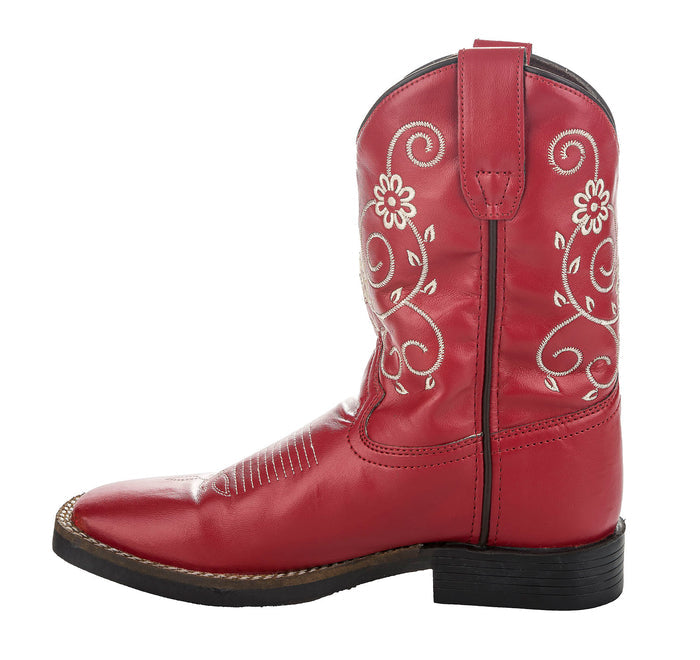TuffRider Children's Fire Red Floral Western Boot - Breeches.com