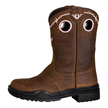 TuffRider Toddlers Yosemite Barbed Wire Embroidered Round Toe Western Boots