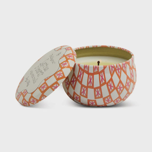 Tulip 2oz Printed Tin Candle - Cactus Flower