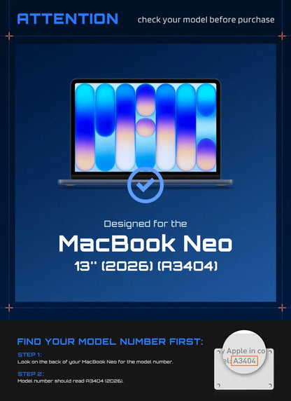 UB Pro Series MacBook Neo 13 inch (2026) Case Cover - Indigo