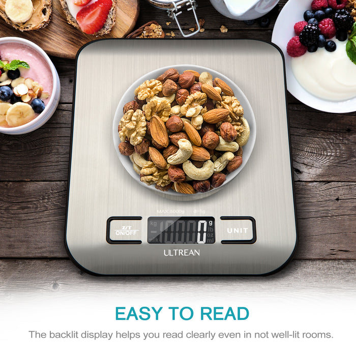 Ultrean Digital Food Scale, 6 Units with Tare Function, 11lb (Batteries Included)
