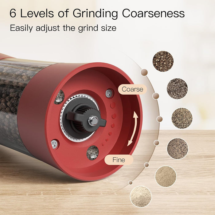 Ultrean Salt and Pepper Grinder Set, Rechargeable Salt and Pepper Mill