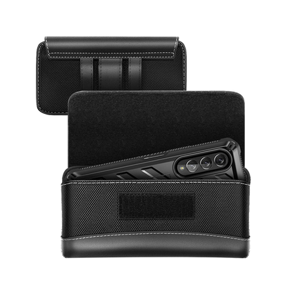 Universal Belt Clip Cell Phone Holster for Galaxy Fold and Large Phones-Black