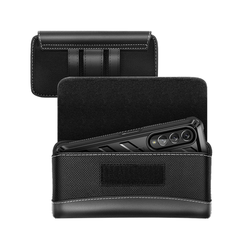 Universal Belt Clip Cell Phone Holster for Galaxy Fold and Large Phones-Black