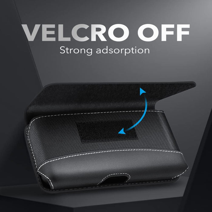 Universal Belt Clip Cell Phone Holster for Galaxy Fold and Large Phones-Black