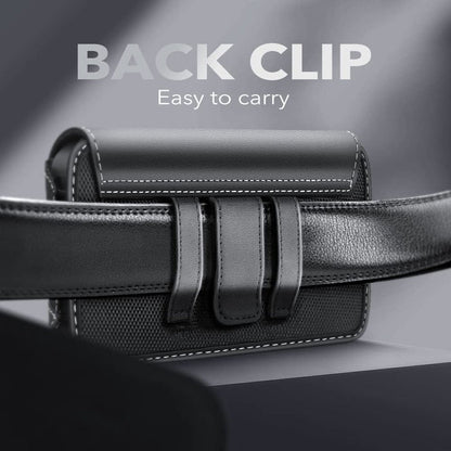 Universal Belt Clip Cell Phone Holster for Galaxy Fold and Large Phones-Black