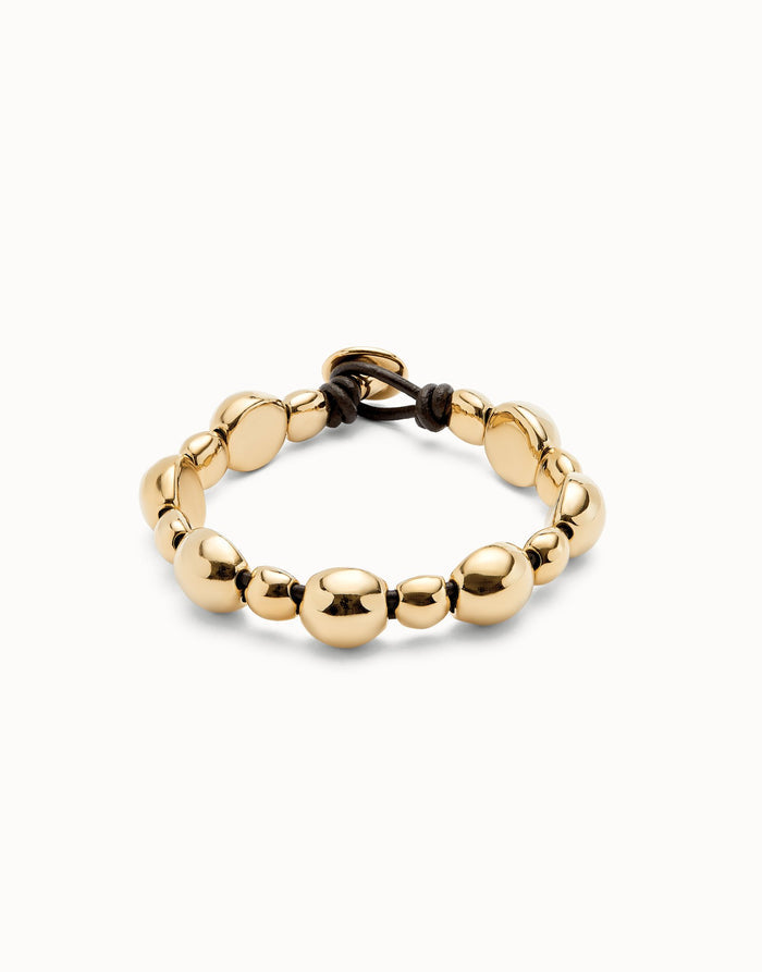 UNOde50 Multiple Bead Bracelet - Gold