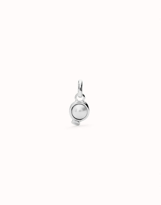 UNOde50 Silver Pendant Charm With Pearl