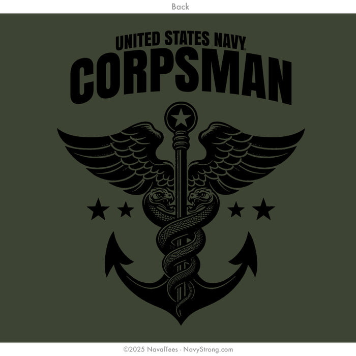 "USN Corpsman Serpents" Tee | Military Green
