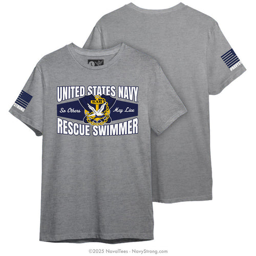 "USN Rescue Swimmer" Tee | Grey
