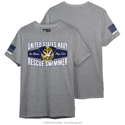 "USN Rescue Swimmer" Tee | Grey
