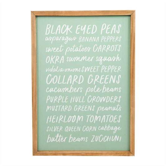 Veggie Names Wall Sign