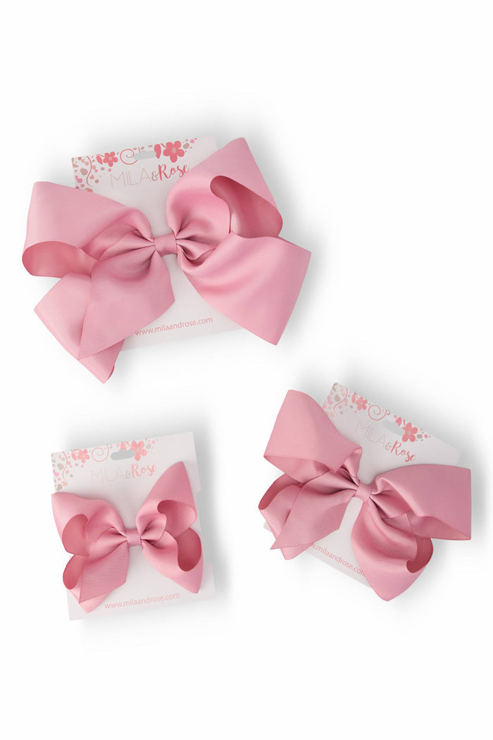 Vintage Pink Grosgrain Hair Bow
