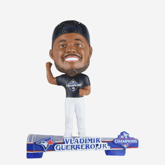 Vladimir Guerrero Jr. Toronto Blue Jays 2025 American League Champions Pennant Medium Bighead MLB Bobblehead