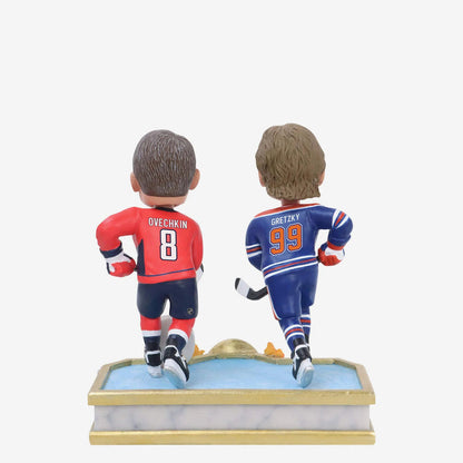 Wayne Gretzky & Alex Ovechkin Edmonton Oilers & Washington Capitals All Time Goals Record Then And Now NHL Bobblehead