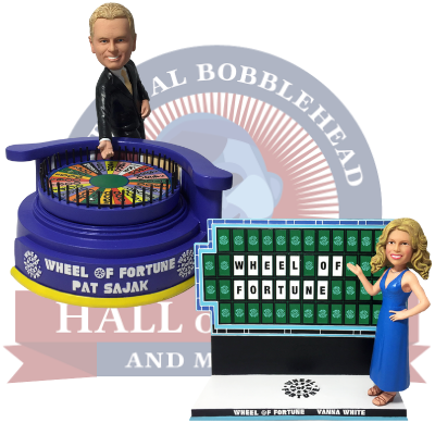 Wheel of Fortune Pat Sajak Vanna White Bobbleheads