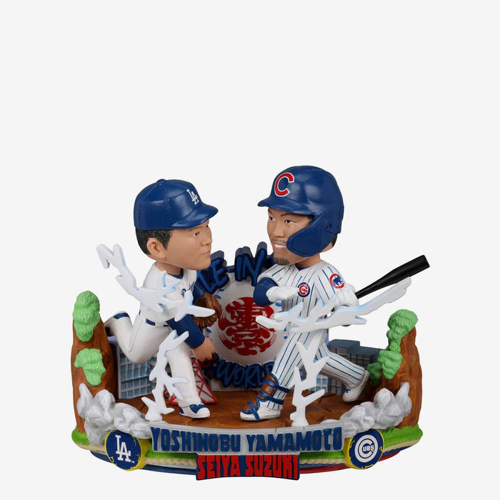 Yoshinobu Yamamoto & Seiya Suzuki Los Angeles Dodgers & Chicago Cubs 2025 Tokyo Series Battle In Tokyo Dual MLB Bobblehead