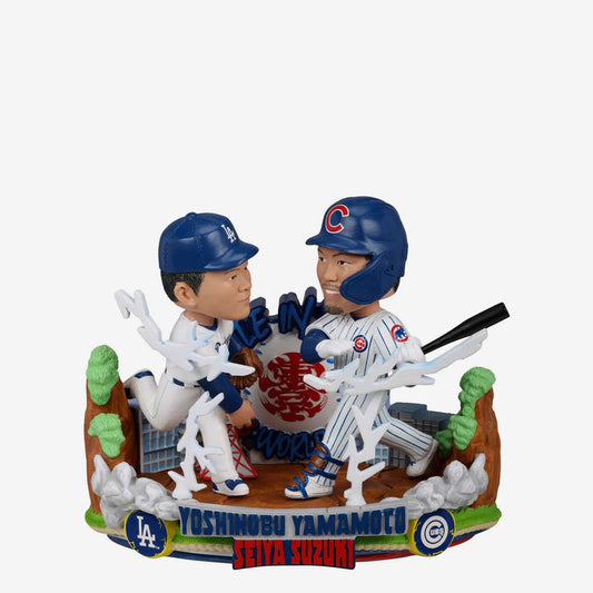 Yoshinobu Yamamoto & Seiya Suzuki Los Angeles Dodgers & Chicago Cubs 2025 Tokyo Series Battle In Tokyo Dual MLB Bobblehead